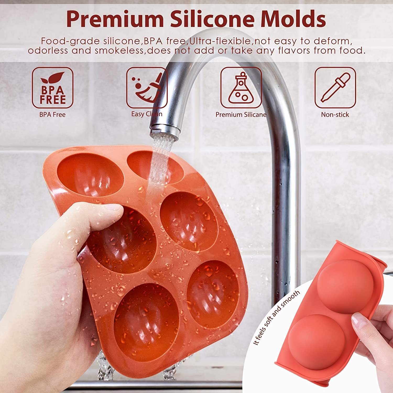 Ice Cube Maker Mold Tool Soap Jelly Silicone Large Ice Cube Pudding Tray  Mould