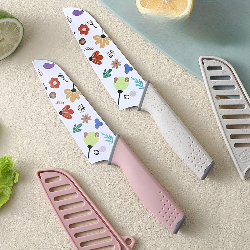 Floral Patter Blade Stainless Steel Fruit Knife - China Kitchen