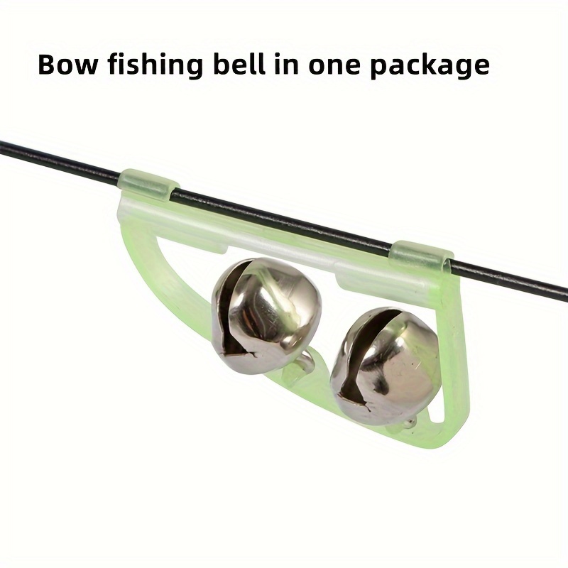 Fishing Bells Clips Fishing Rod Alarm with Dual Alert Bells 20pcs Night  Fishing
