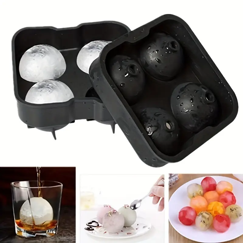 Ice Ball Mold With Lid Ice Ball Mold Easy To Fill Round - Temu
