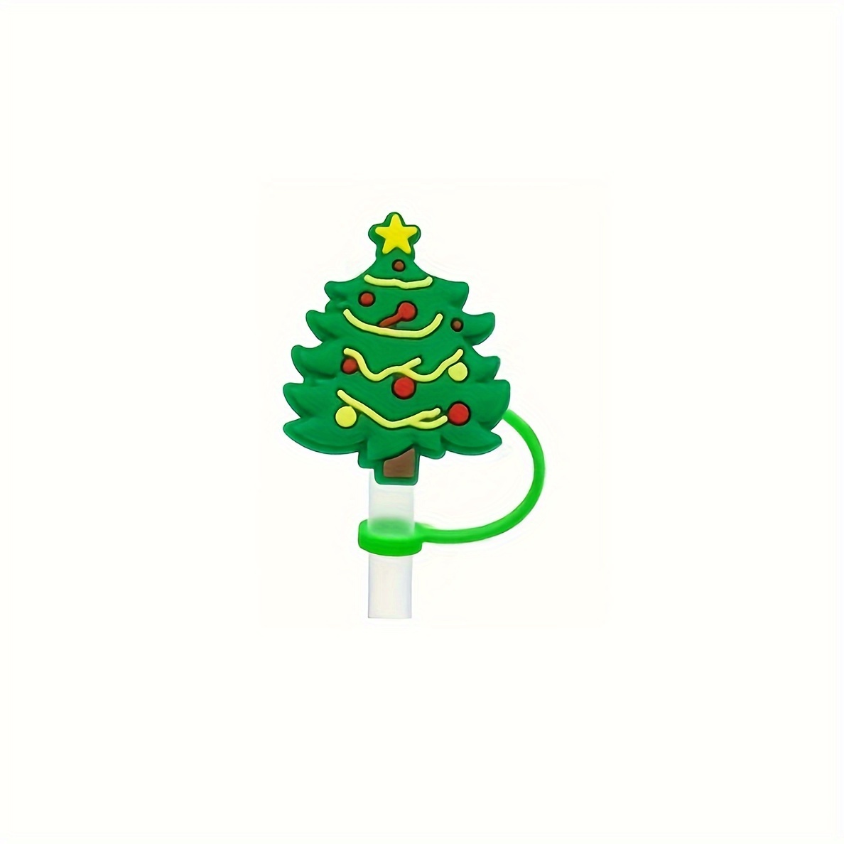 Straw Tips Cover Reusable Straw Toppers cartoon Christmas - Temu