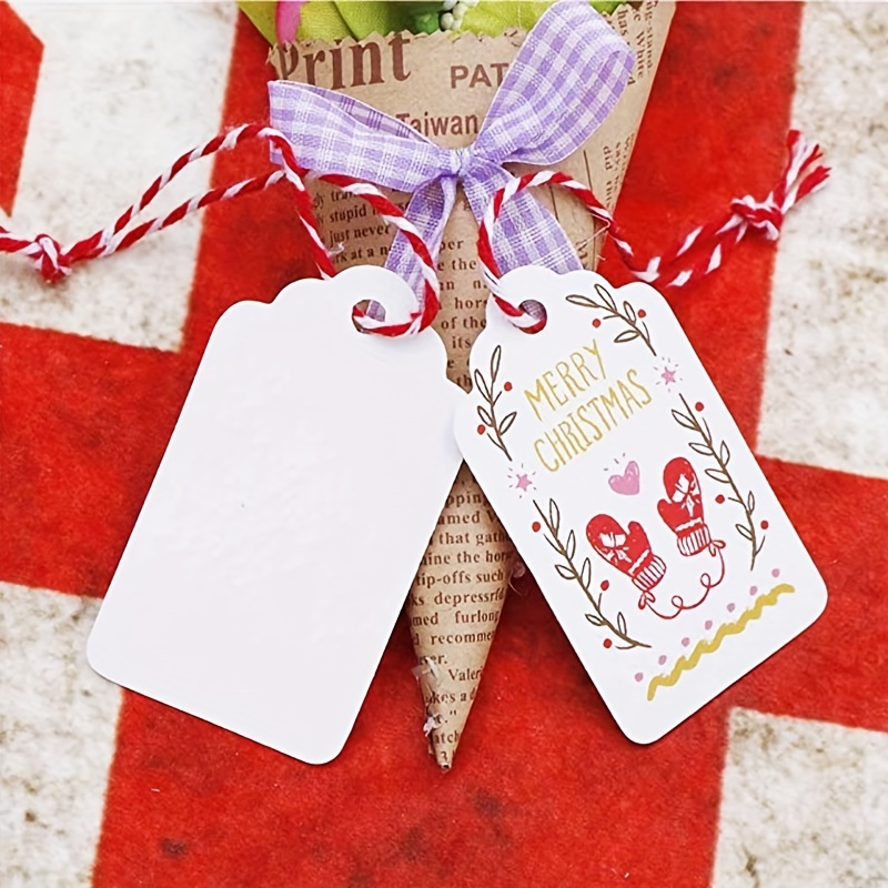 Gift Wrapping Tag Christmas Kraft Paper Tag Label Card Kraft - Temu