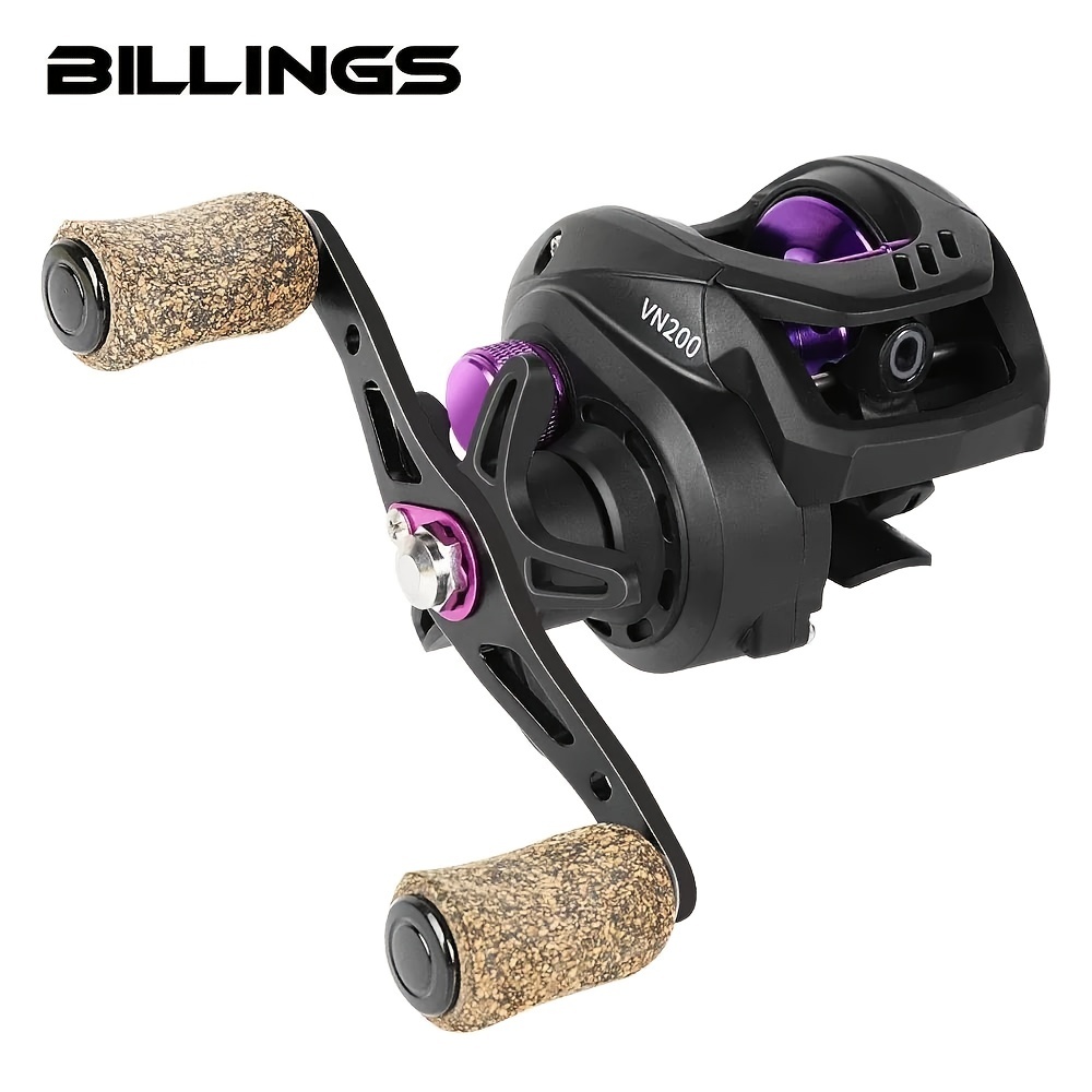 Eccomum 6+1bb 8.0:1 Ratio Digital Display Baitcasting Reel With Line Counter Sun Power Charging System High Speed Fishing Reel Tackle Accessories
