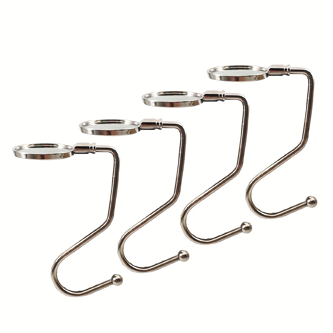 1pc 37 Small Side Straight Hook Long Hook S Hook Table Edge Hanging Hook  Nonstick Paste Foreign Trade Recommended High-quality Electroplated  Christmas