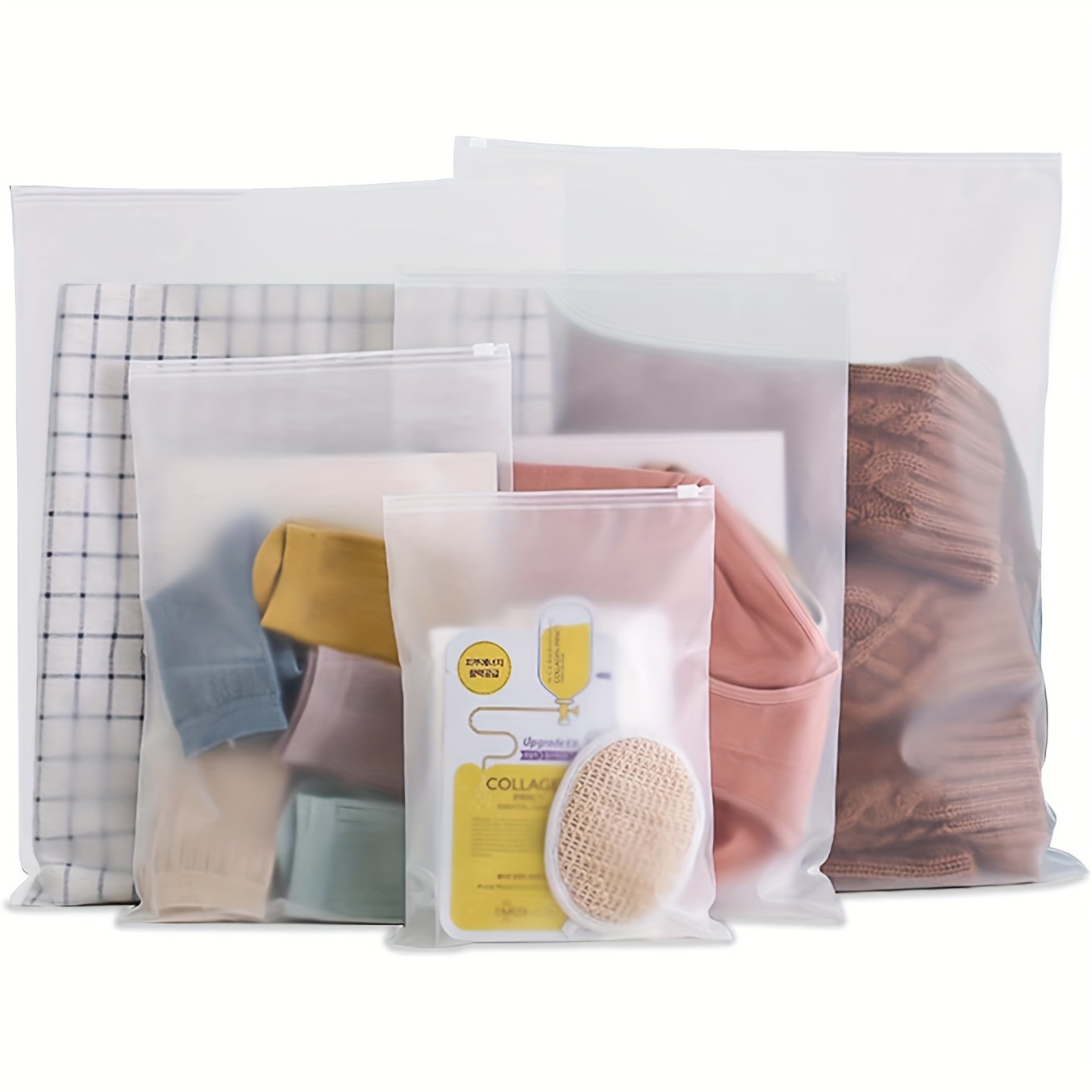 Space Saving Travel Storage Bag Transparent Resealable Zip - Temu