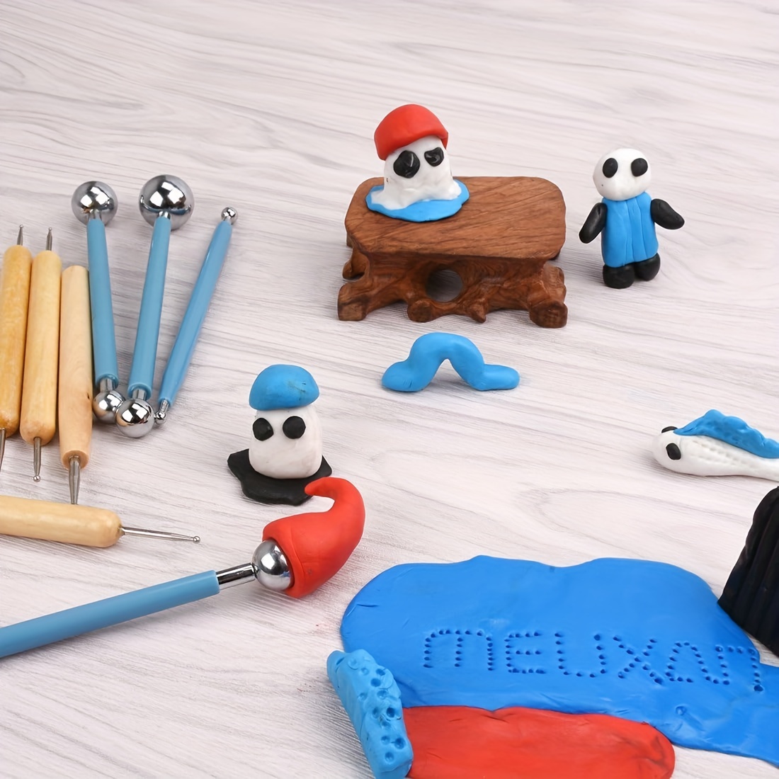 14Pcs Clay Sculpting Tools Set Modeling Clay Rubber Brushes Silicone  Sculpting