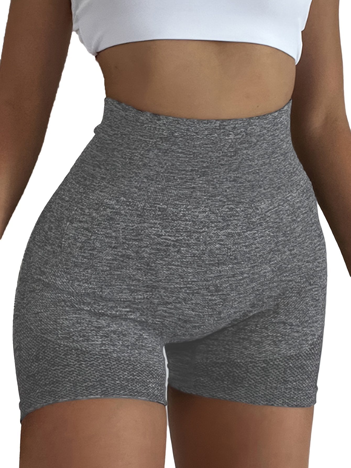 Women's High Waist Spandex Yoga Shorts Tummy Control Soft Volleyball Shorts  Booty Short for Gym/yoga/running/biking