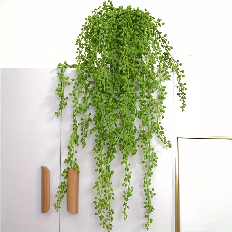  3pcs Artificial Fake String of Pearls Plant Faux Fake Hanging  Succulents Plants : Home & Kitchen
