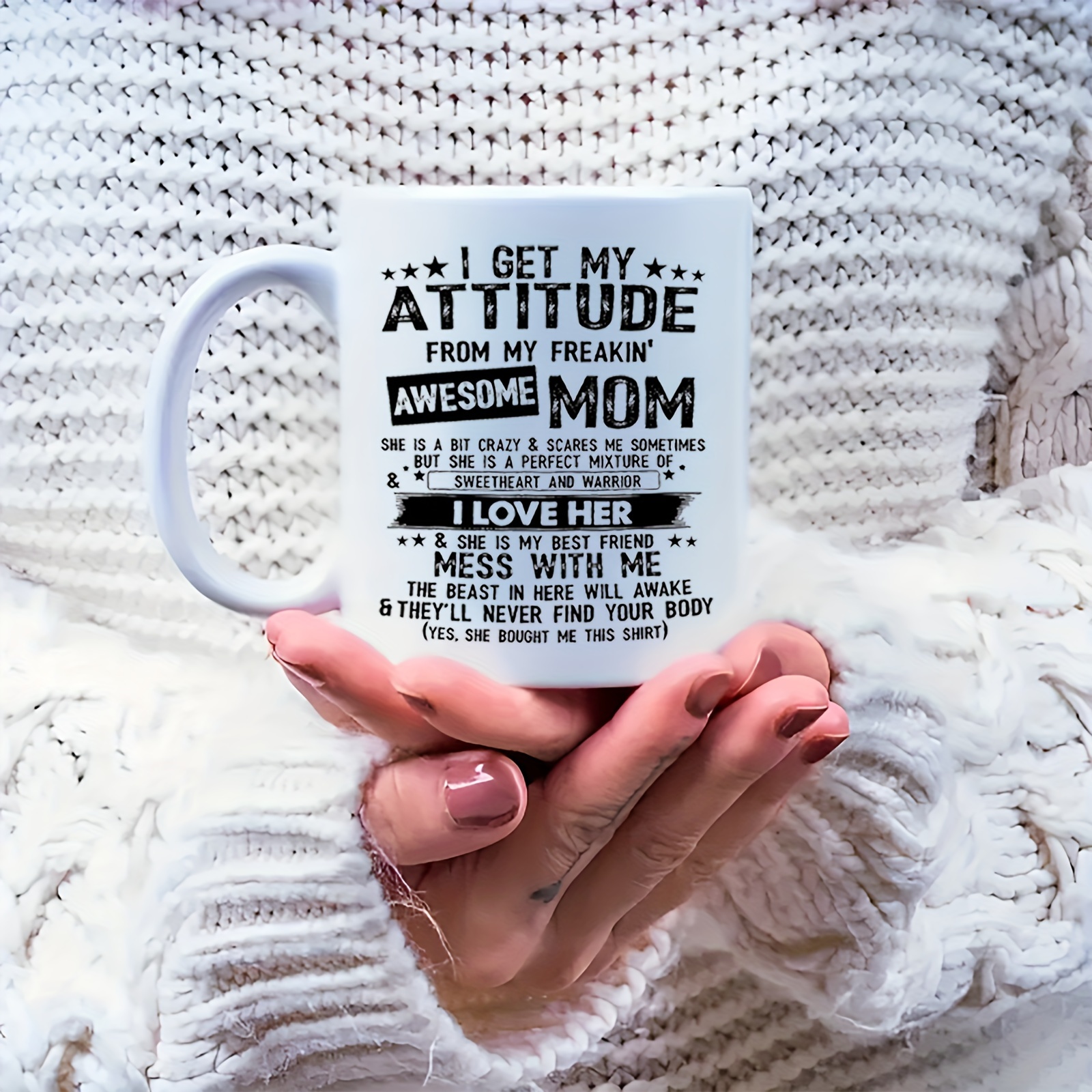 Son Daughter Christmas Mug From Mom Ceramic Coffee Mugs - Temu