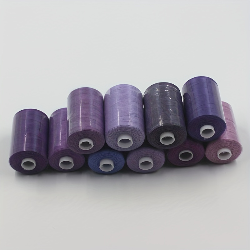 Simthread All Purpose Sewing Thread, 10 Spool 1000 Yards Polyester Thread  for Sewing, Handy Polyester Sewing Threads for Sewing Machine - (Purple