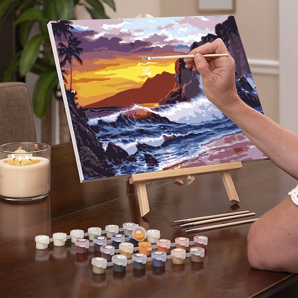 Diy Oil Painting Paint By Numbers Kit For Adults Beginners - Temu