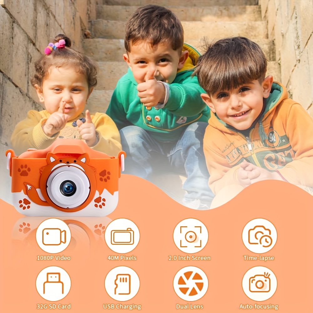 Caméra enfant 1080p HD - Caméra enfant numérique - Caméra photo vidéo  Selfie Vlog