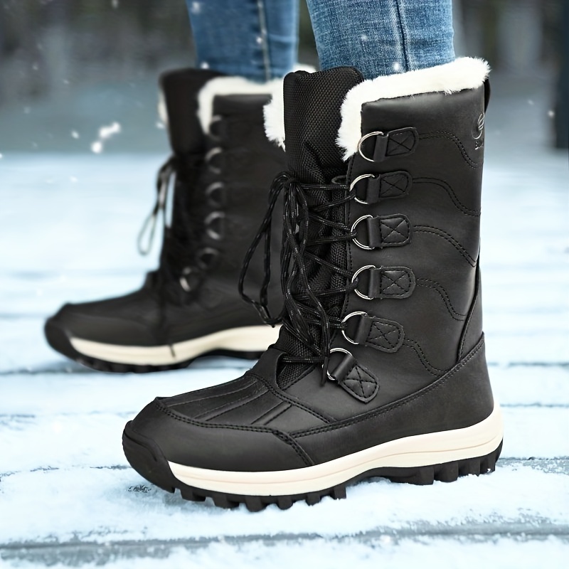 Women's Non slip Winter Snow Boots Plush Inner Thermal - Temu Canada