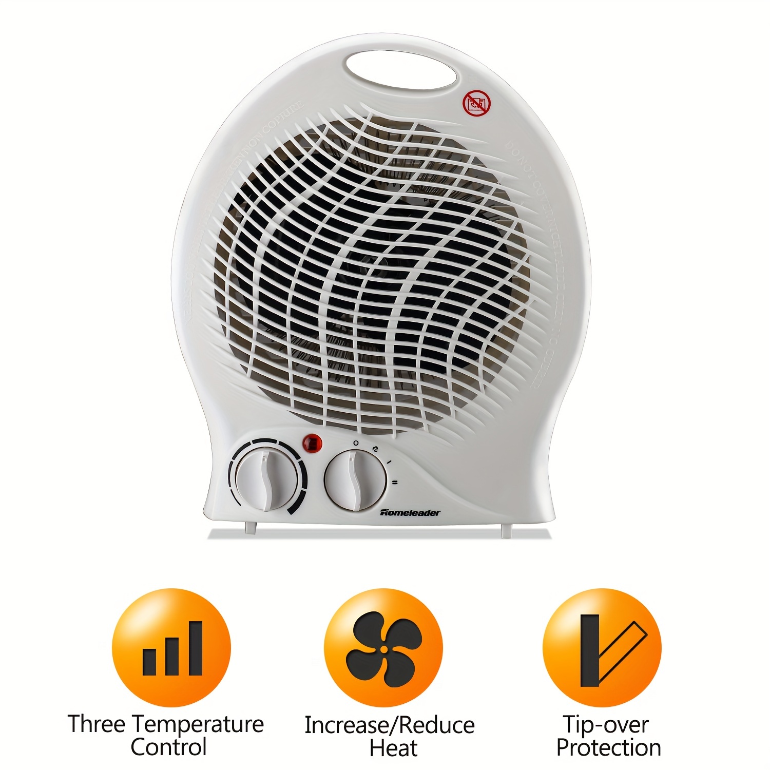 1pc Portable Fan Heater Small Heater With Heating And Fan Modes Homeleader  Small Space Heater Thanksgiving Halloween Christmas Gift Fall Winter  Essential - Home u0026 Kitchen - Temu