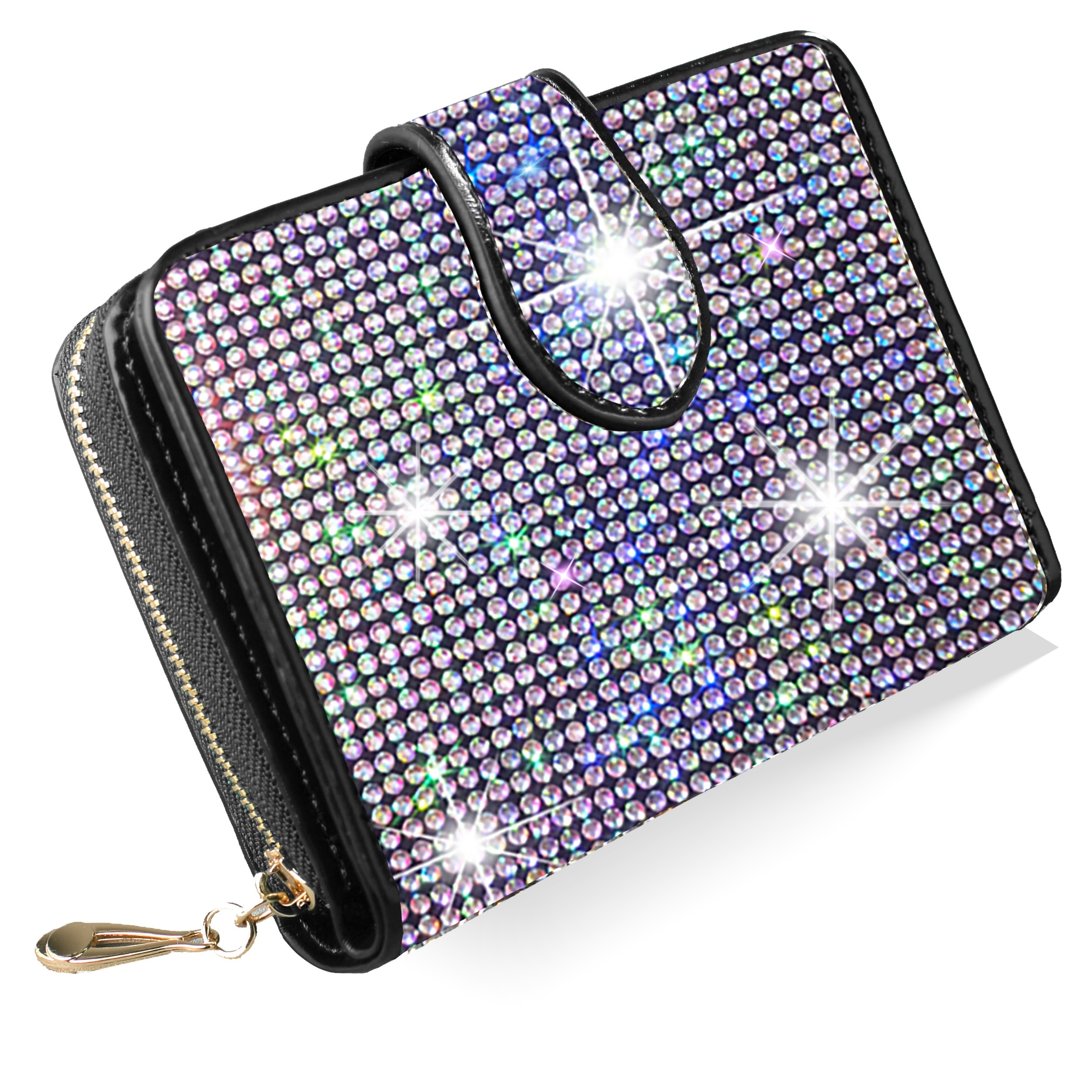 Small Wallet For And Women With Rhinestones