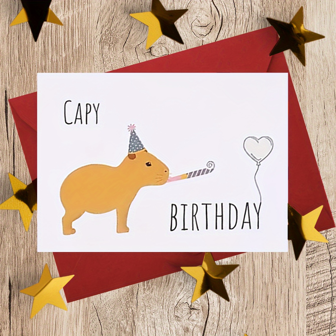 1pc Capy Geburtstag Geburtstagsfeier Capybara Grußkarte - Temu Germany