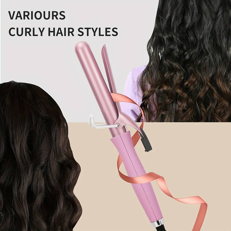 25mm professional 2 in 1 hair curler hair curling wand curling iron with glove and clips details 2