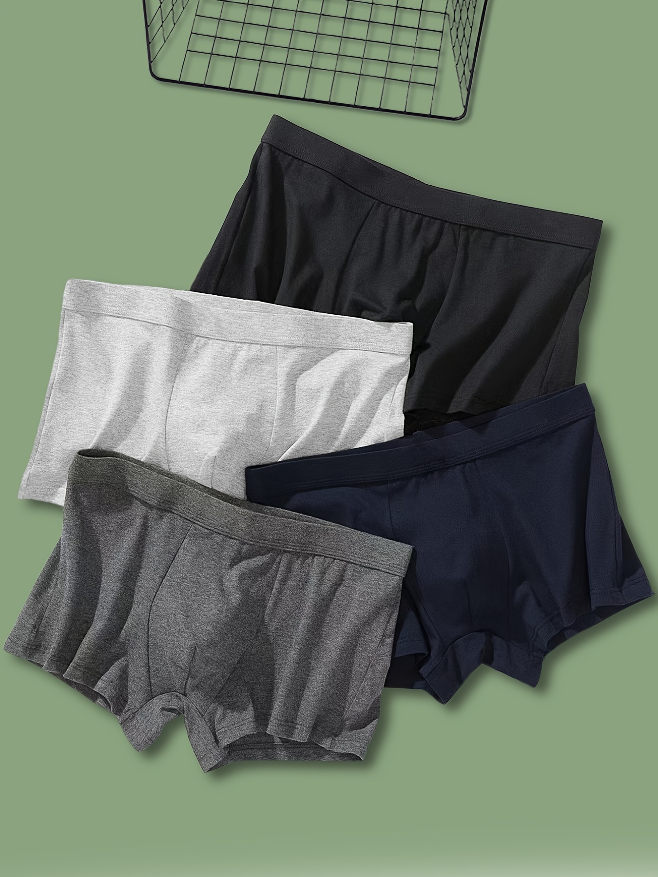 4pcs Calzoncillos Boxer Briefs Hombres Transpirable Cómodos - Temu