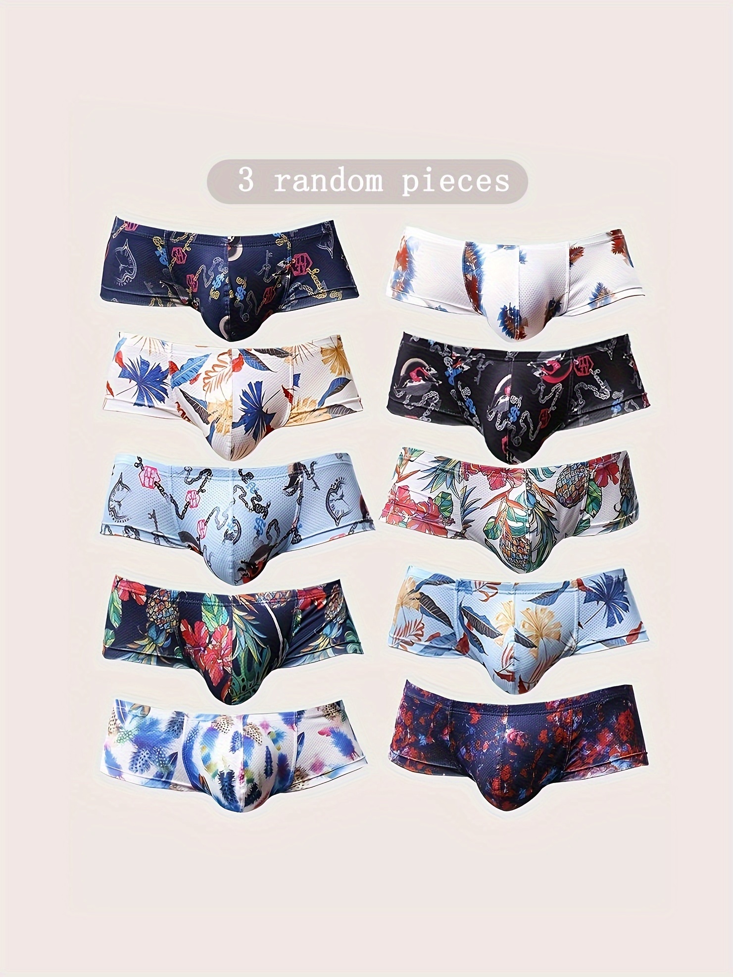 Sweat-Absorbing Youth Male Sexy Boxers High Elastic Belt Fashion Printed  Men's Underwear - China Boxer Briefs and Men Underwear price