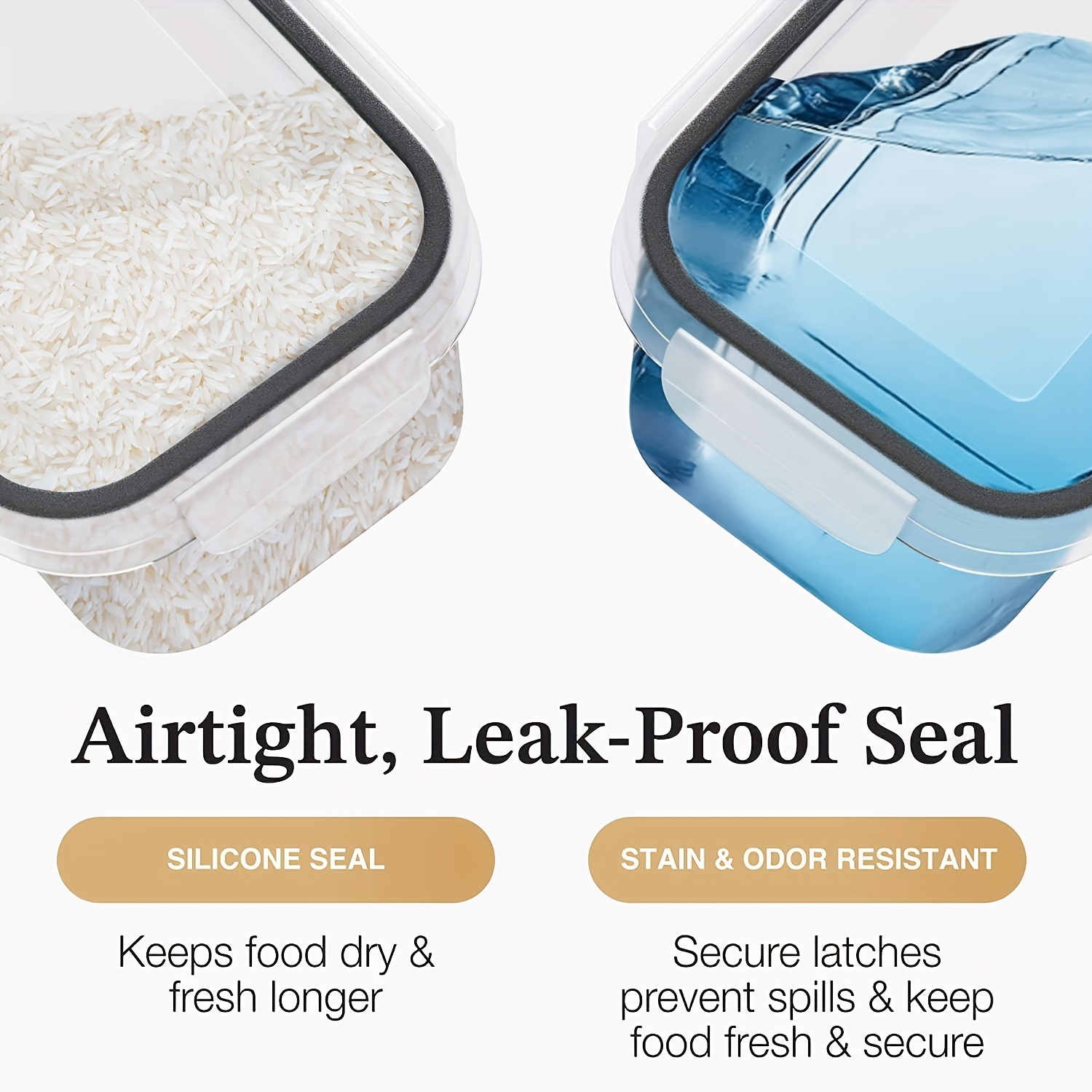 Home BPA Free silicone Seal AirTight plastica trasparente cucina