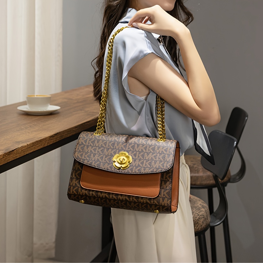Retro Chain Crossbody Bag Letter Print Shoulder Bag Chest Bags For Women  Luxury Brand Sling Bag