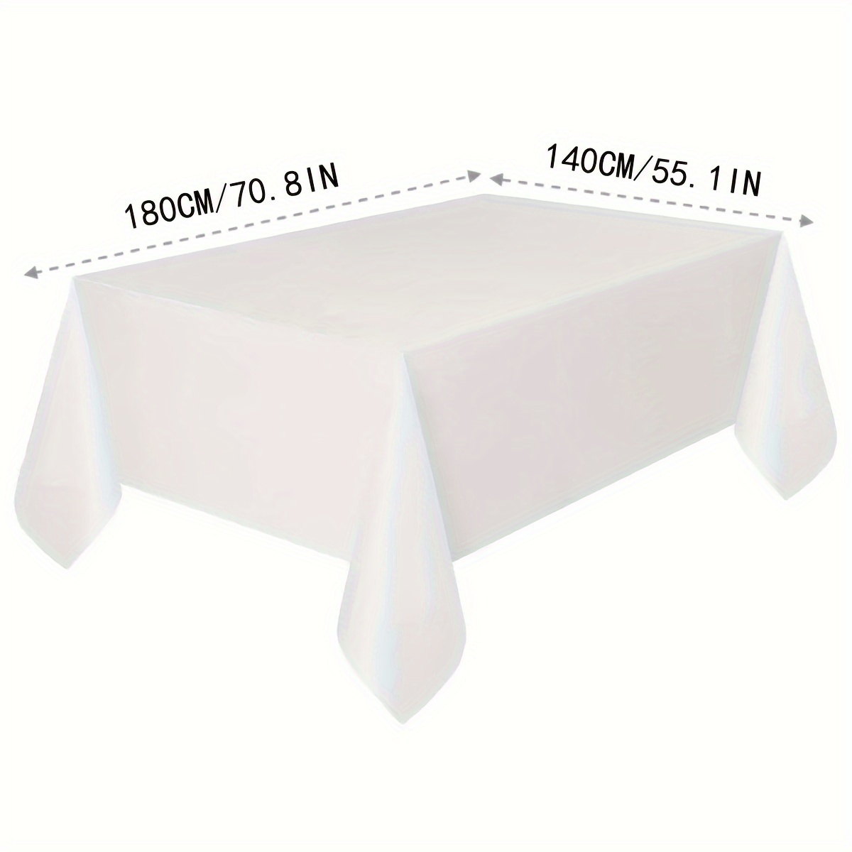 1pc, Satin Tablecloth, White Silky Outdoor Patio Table Cover, Luxury  Rectangular Happy Birthday Tablecloth For Party Wedding Dinner Restaurant  Decor