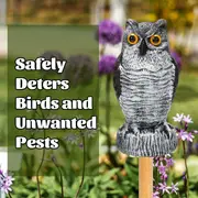 keep unwanted pests away with this stylish owl decoy perfect for your garden porch or balcony details 3
