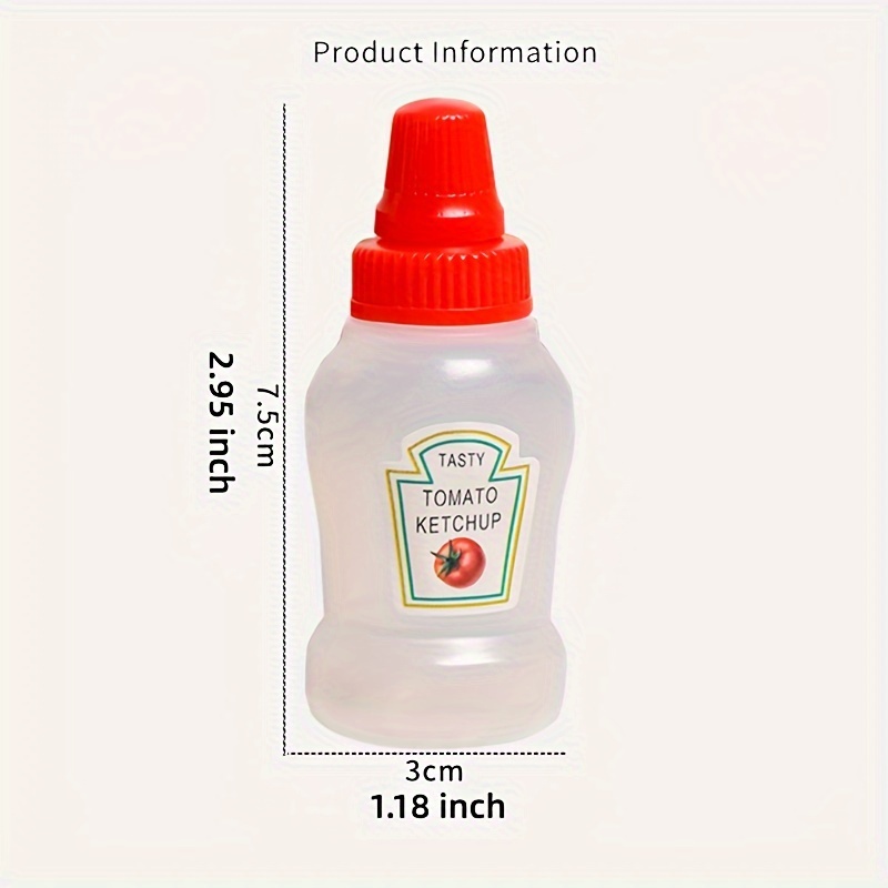Mini bouteilles de ketchup, 25 ml, rechargeables, pour condiments