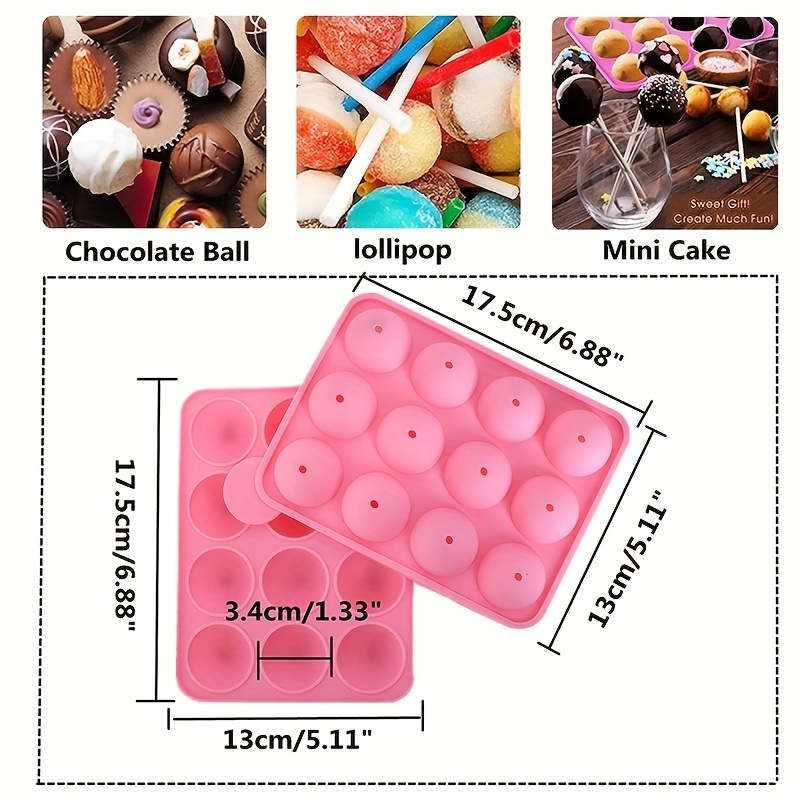 Lollipop Maker Kit, 20 Capacity Silicone Lollipop Mold And 120