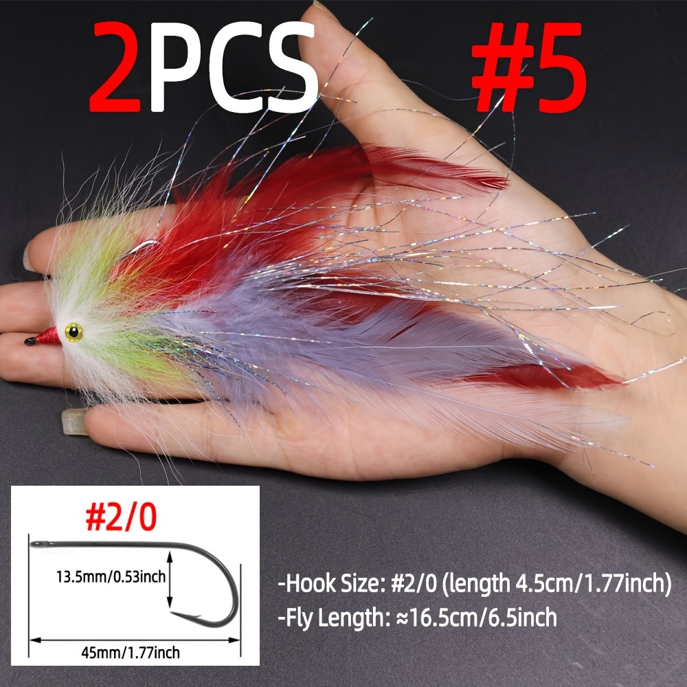 Rooster Hackle Feather Fish Streamer Fly Streamer Fly Trout - Temu