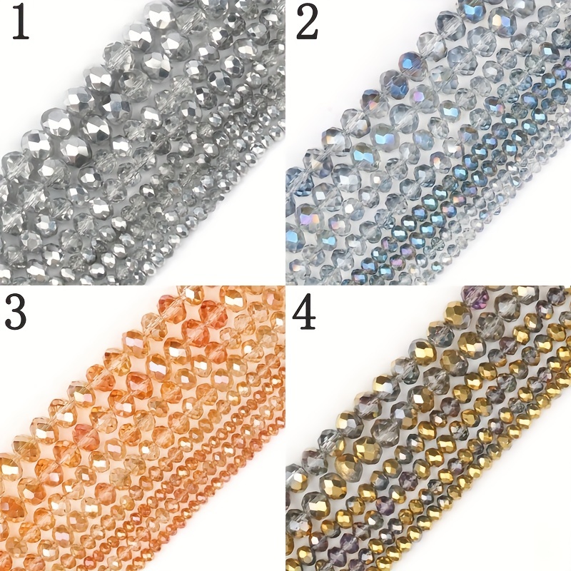 20 Swarovski Rondelle Spacer Beads 4mm Gold/Crystal