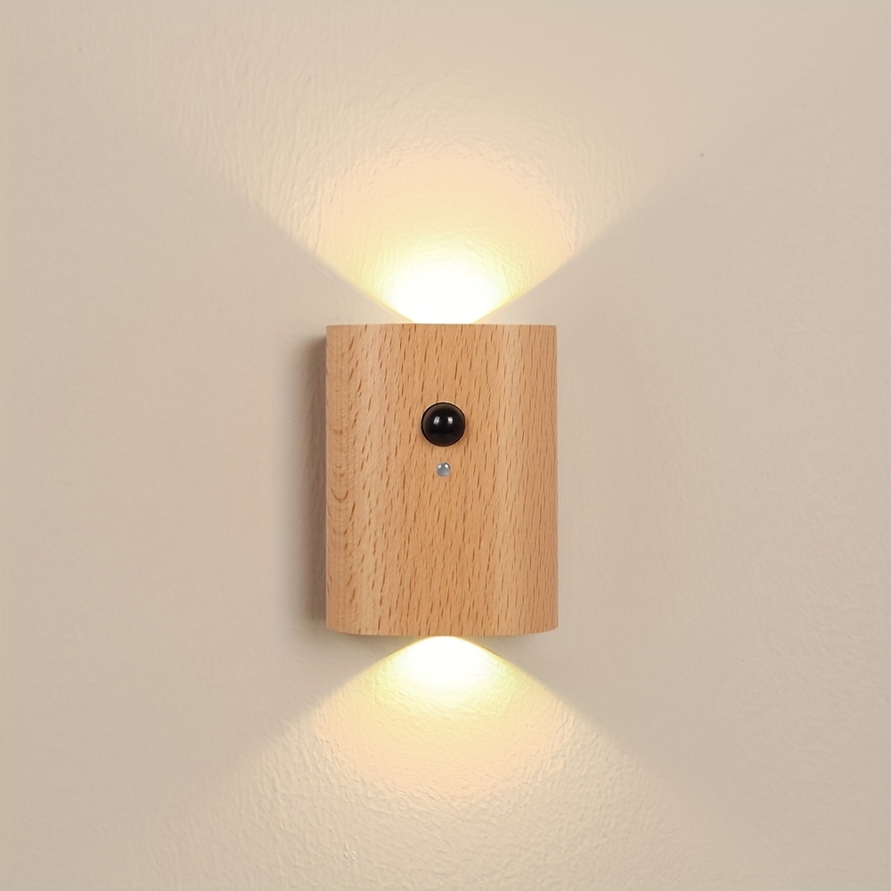 Paquete de 1 aplique de pared inalámbrico, bombilla LED recargable de 400  lúmenes, lámparas a pilas con control remoto, lámpara de montaje en pared