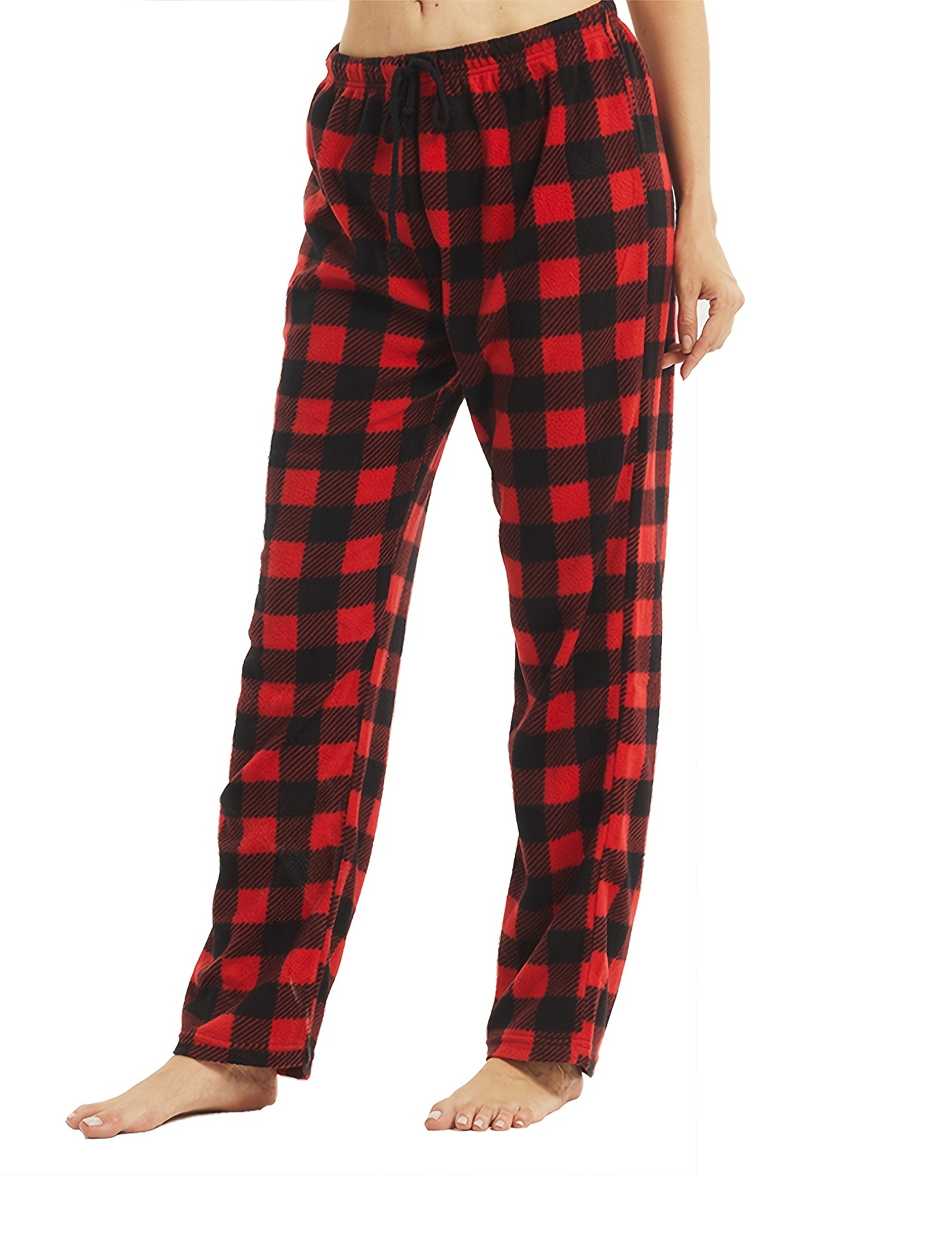  Pantalones de pijama de franela para mujer, pantalones