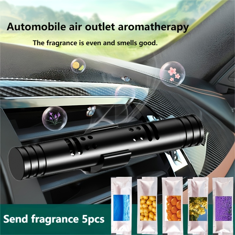 5 Style Car Aromatherapy Stick - Solid Decoration Air-Conditioning Outlet  Clip for Refreshing Car Scent Accessories - AliExpress