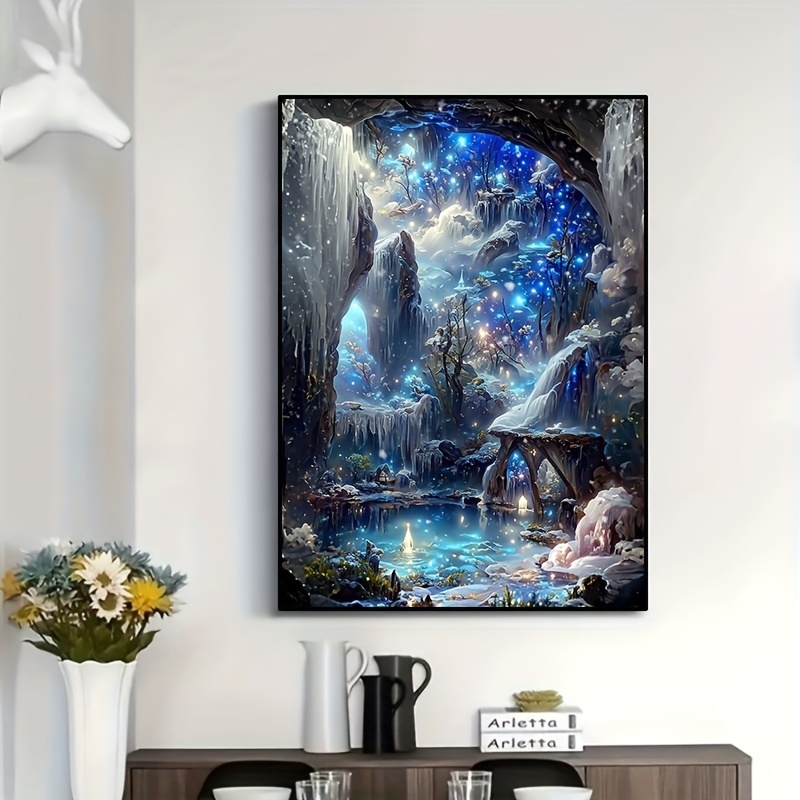 5d Artificial Diamond Painting Set With Dreamy Scenery - Temu