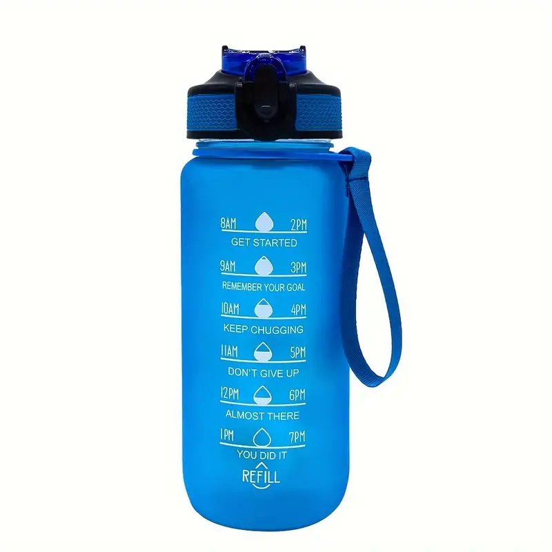Sports Water Bottles, 1000ml Water Bottle, Timer Water Bottle