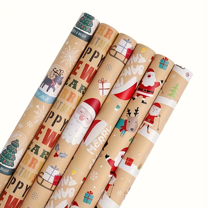 Vintage Christmas Kraft Wrapping Paper Christmas Gift Wrapping