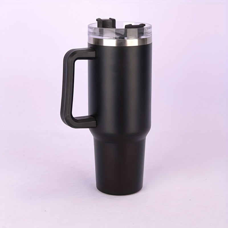  ALBOR - Vaso térmico de 20 oz con tapa y popote, taza de café  con asa para viaje con tecnología de triple aislamiento, incluye 2 tapas, 2  popotes de metal, cepillo