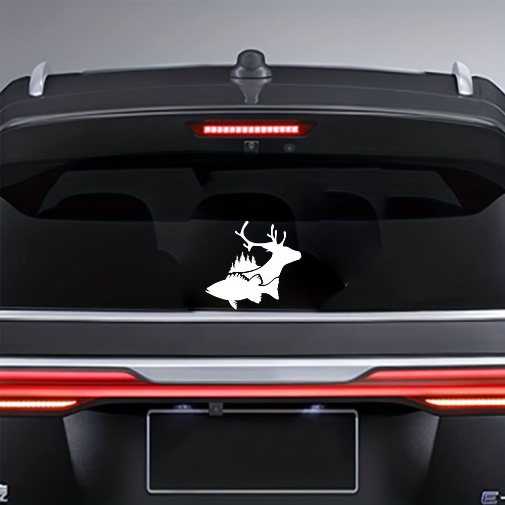 Deer Fish Hunting Window Sticker Vinyl Decal Car Sticker Decor Car  Accessories