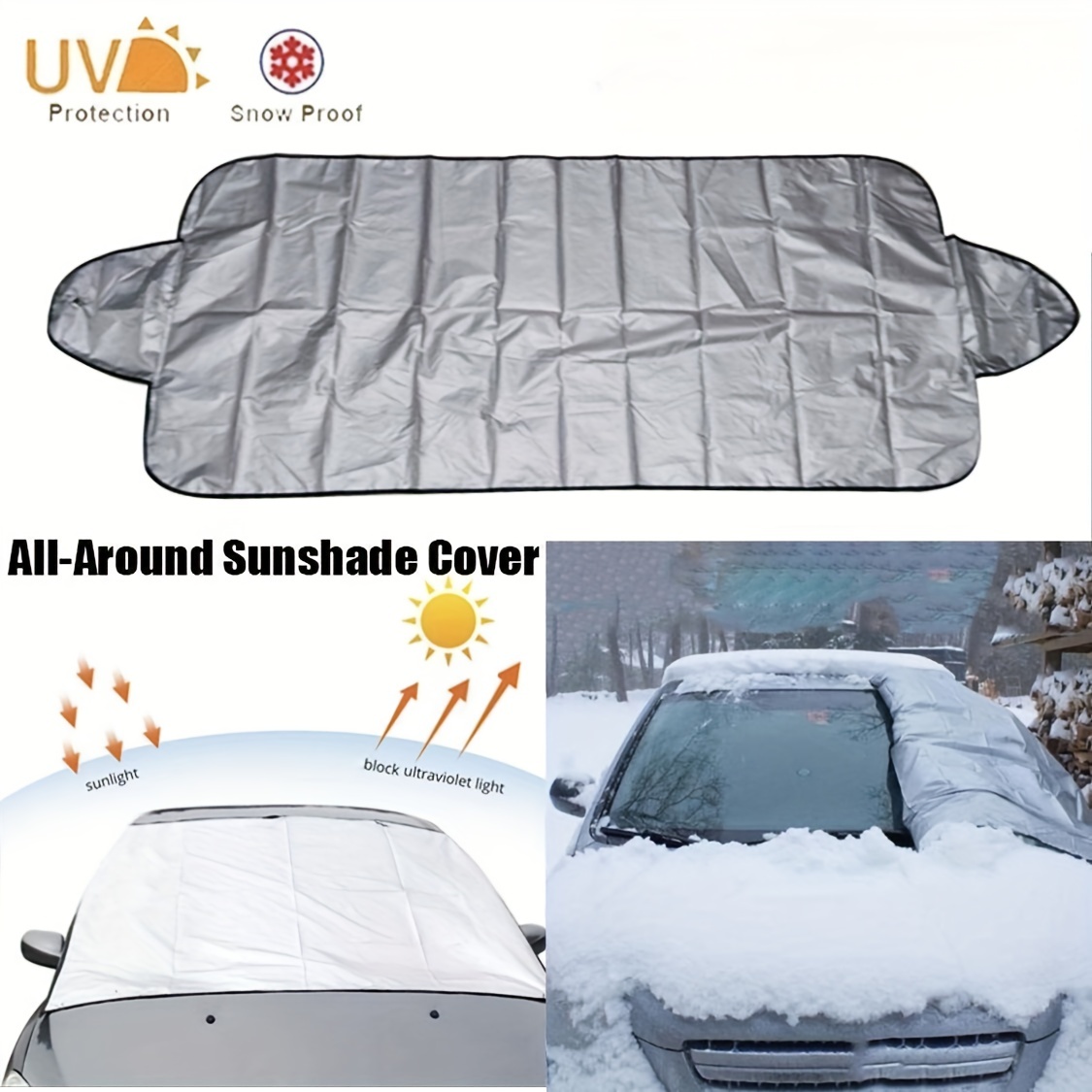 1pc Car Windshield Snow Cover, Dual Sided, Foldable, Protected From  Weather, Snow, Rain, Sunlight, And Frost