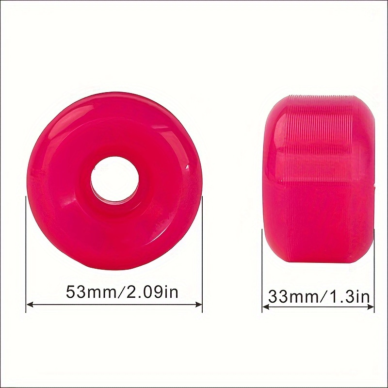 4pcs Universal Skateboard PU Wheels 5.2in Diameter