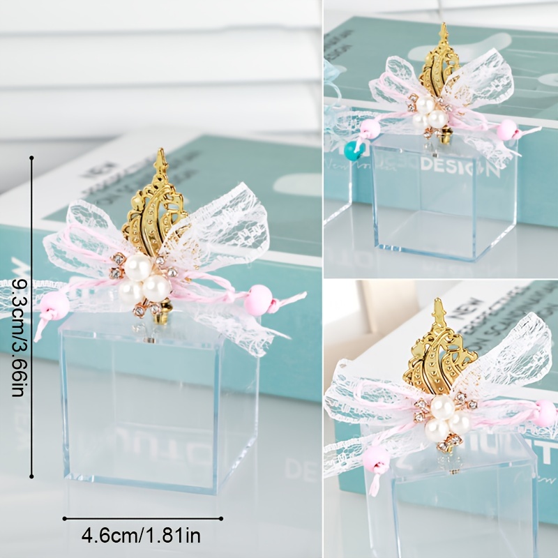 New transparent plastic wedding gift acrylic bridesmaid gift box