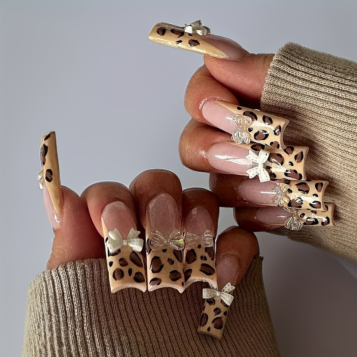 Leopard Print Press on Nails, Animal Print, Cheetah Print, Hand Painted  Nail Art, Gel Nails -  Canada