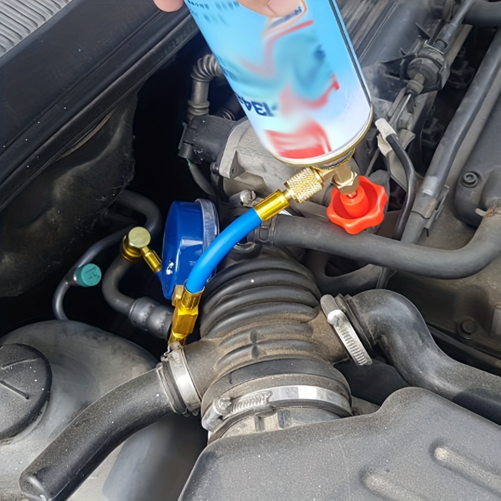 Aufladen Messschlauch Manometer Offenes Ventil Kältemittelrohr R134A Auto  Auto AC Klimaanlage Schlauch Reparaturwerkzeuge
