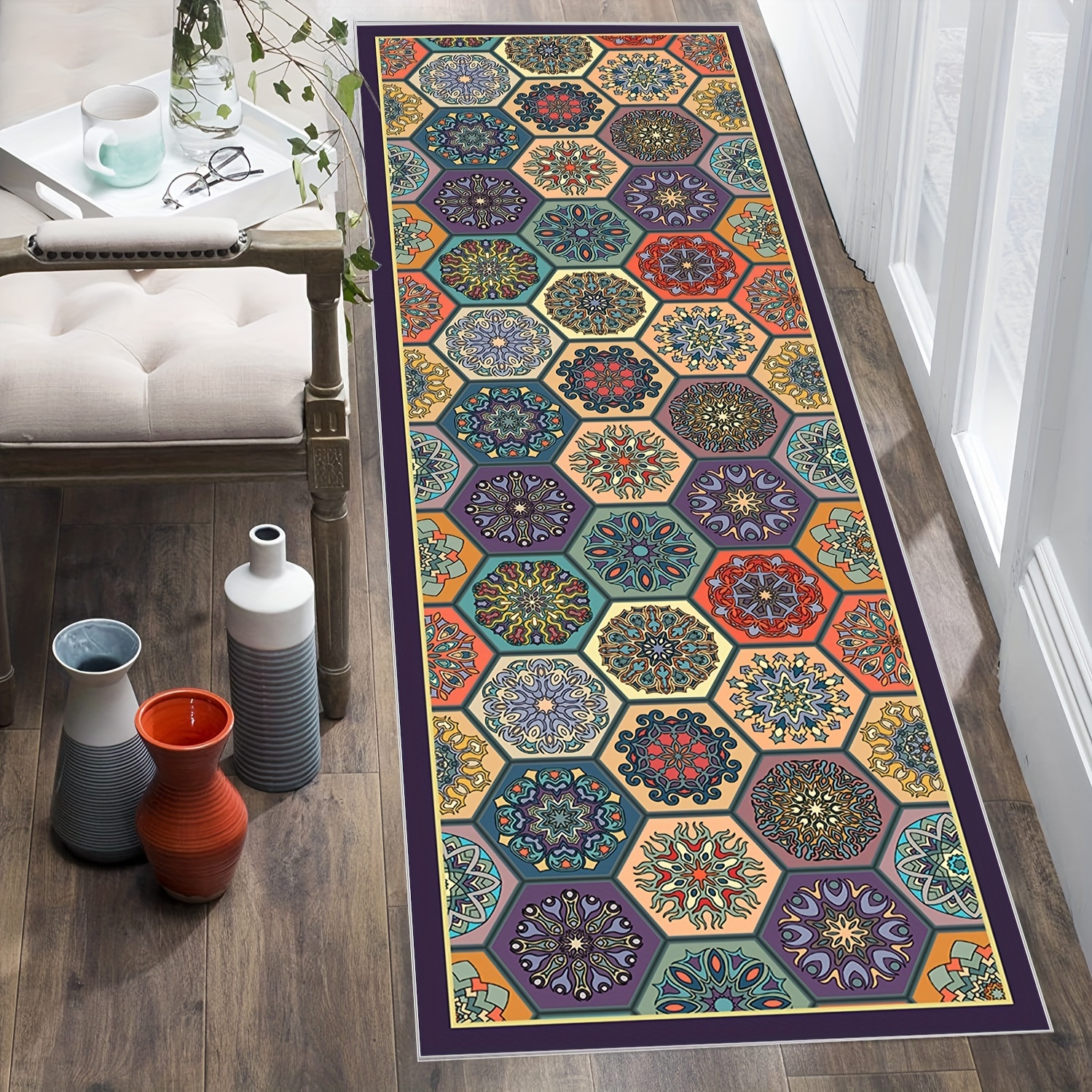 Boho Rug Runners For Hallways Non Skid Entryway Runner - Temu