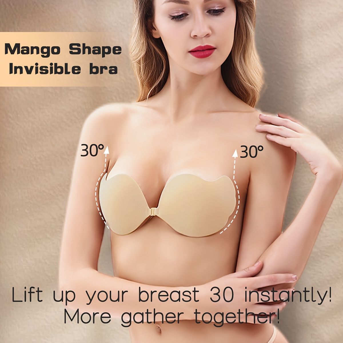 Strapless Breast Lift Bra Push Up Nipple Cover Lingerie Women Self-Adhesive