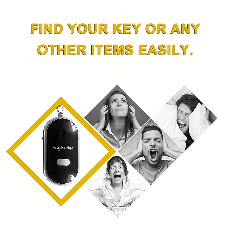 LED Whistle Key Finder Flashing Beeping Sound Control Alarm