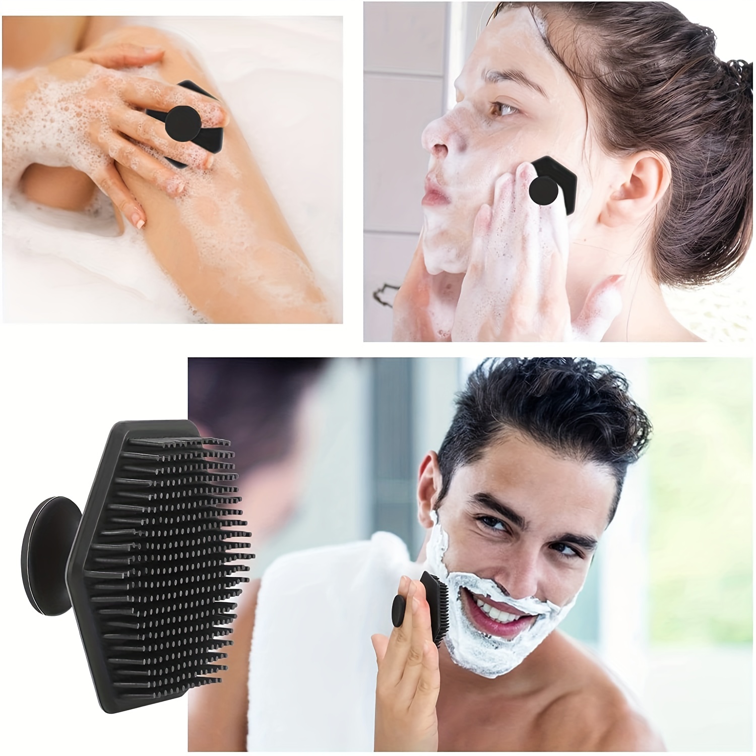 men silicone facial cleaning brush waterproof silicone wash a face to brush the manual cleaning skin care facial brush used for cleaning and chamfer details 8