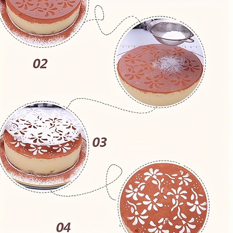  WYD 4-Pack Plastic Cake Decorating Stencil Molds Wedding  Brithday Cake Stencils Fondant Stencil Baking Tools Dessert Decorating  Molds(54005) : Home & Kitchen