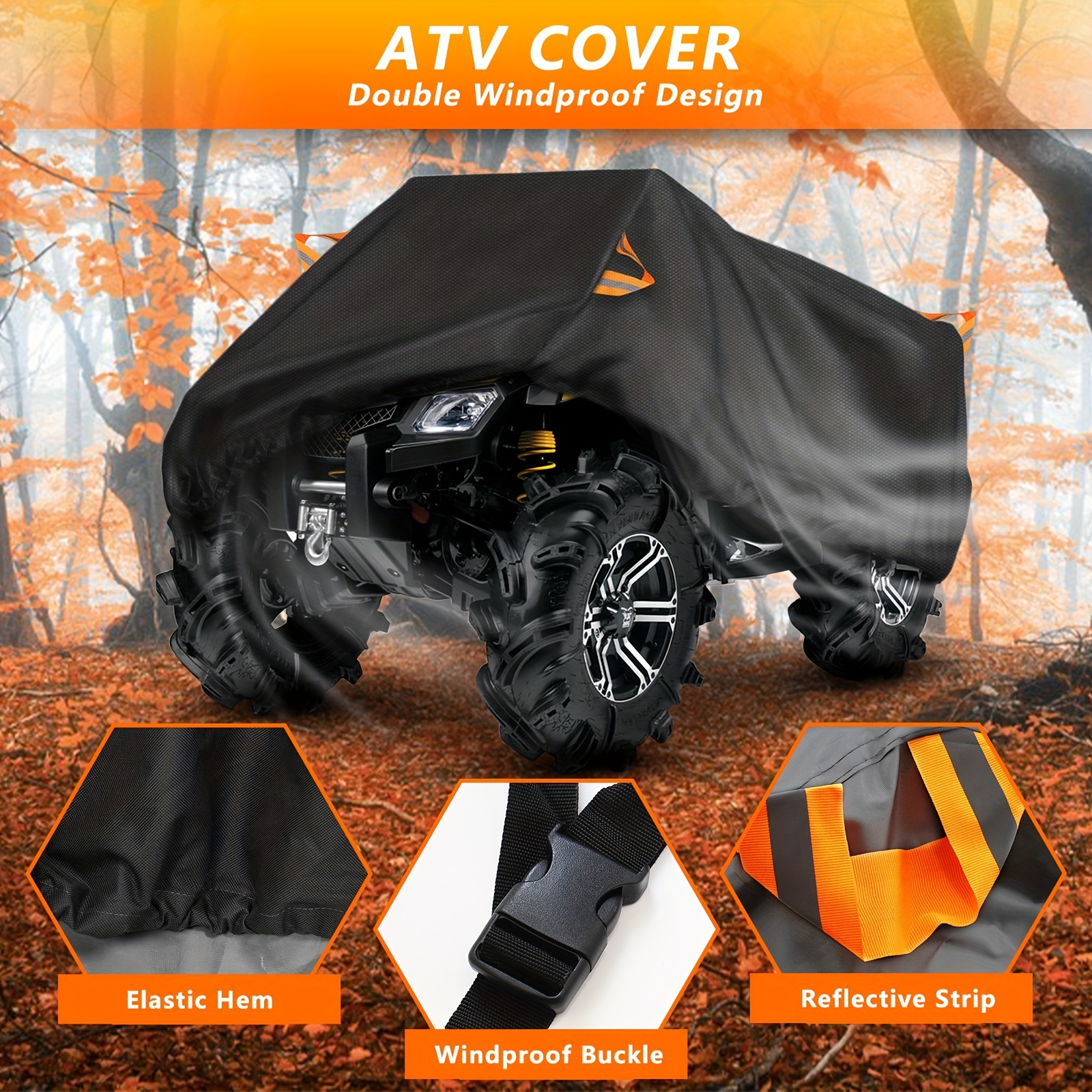 Premium Atv Cover 300d Heavy Duty Waterproof Oxford Fabric - Temu Canada